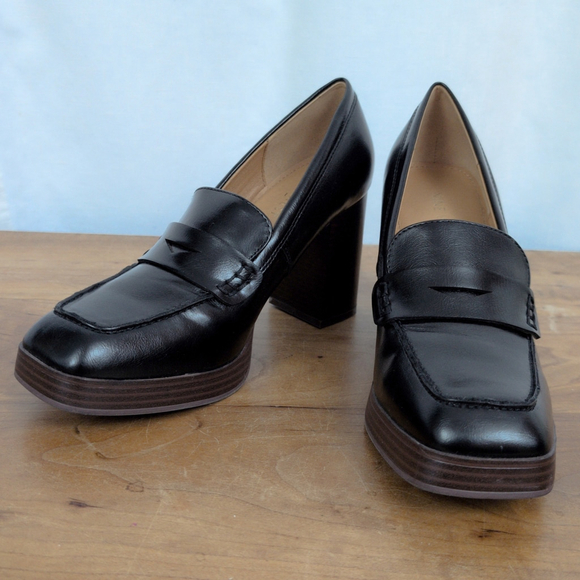 Nine West Chunky Heeled Penny Loafers 8M - Picture 1 of 7